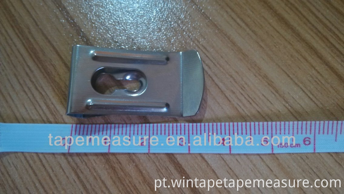 Clipe de cinto com fita métrica de metal de aço personalizado para uso em fita métrica